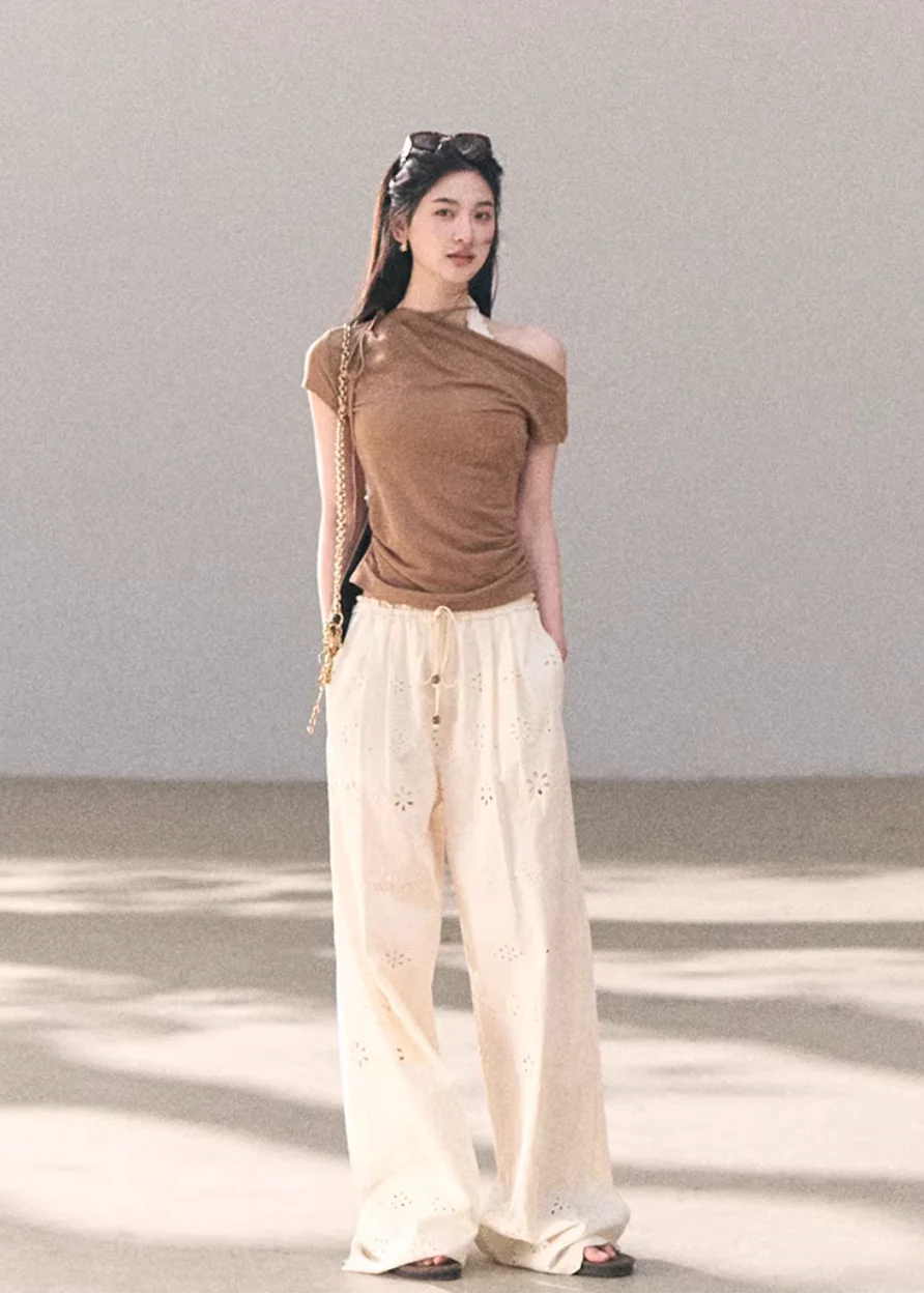 Soft Cross Shoulder Knit Top - Image 5