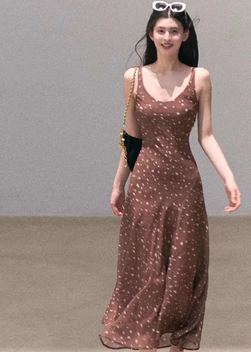 Soft Dot Flow Camisole Dress