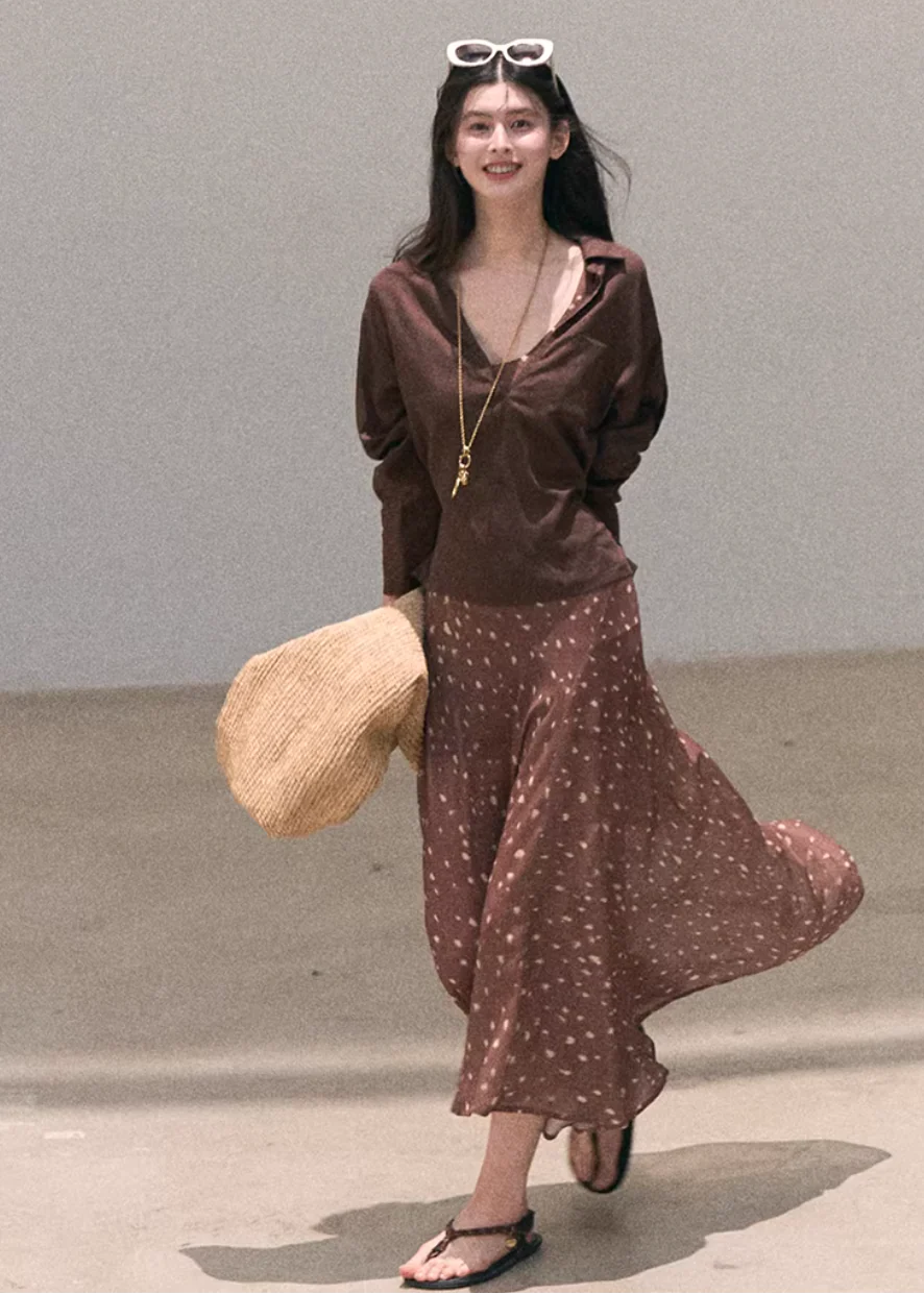 Soft Dot Flow Camisole Dress - Image 7