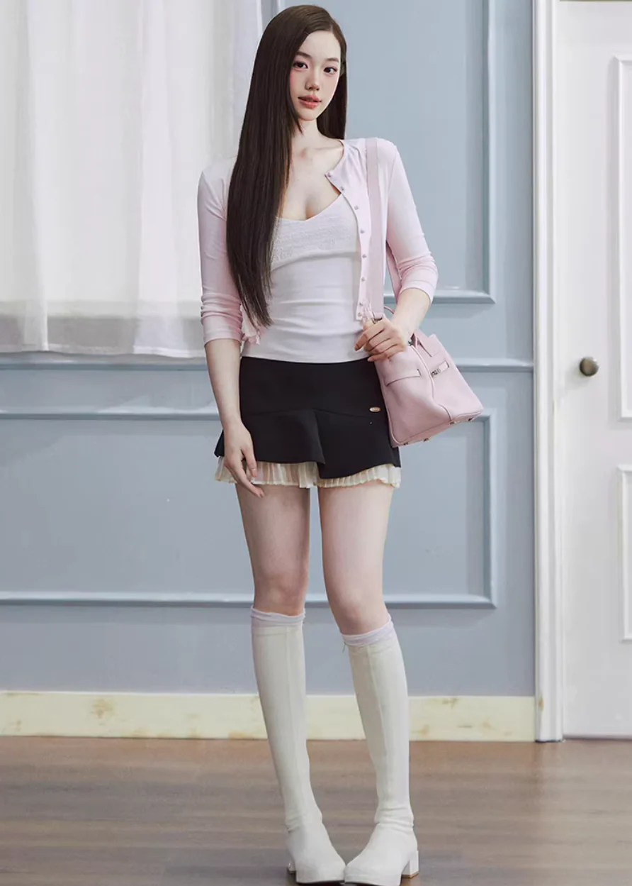Soft Edge Layered Mini Skirt - Image 17