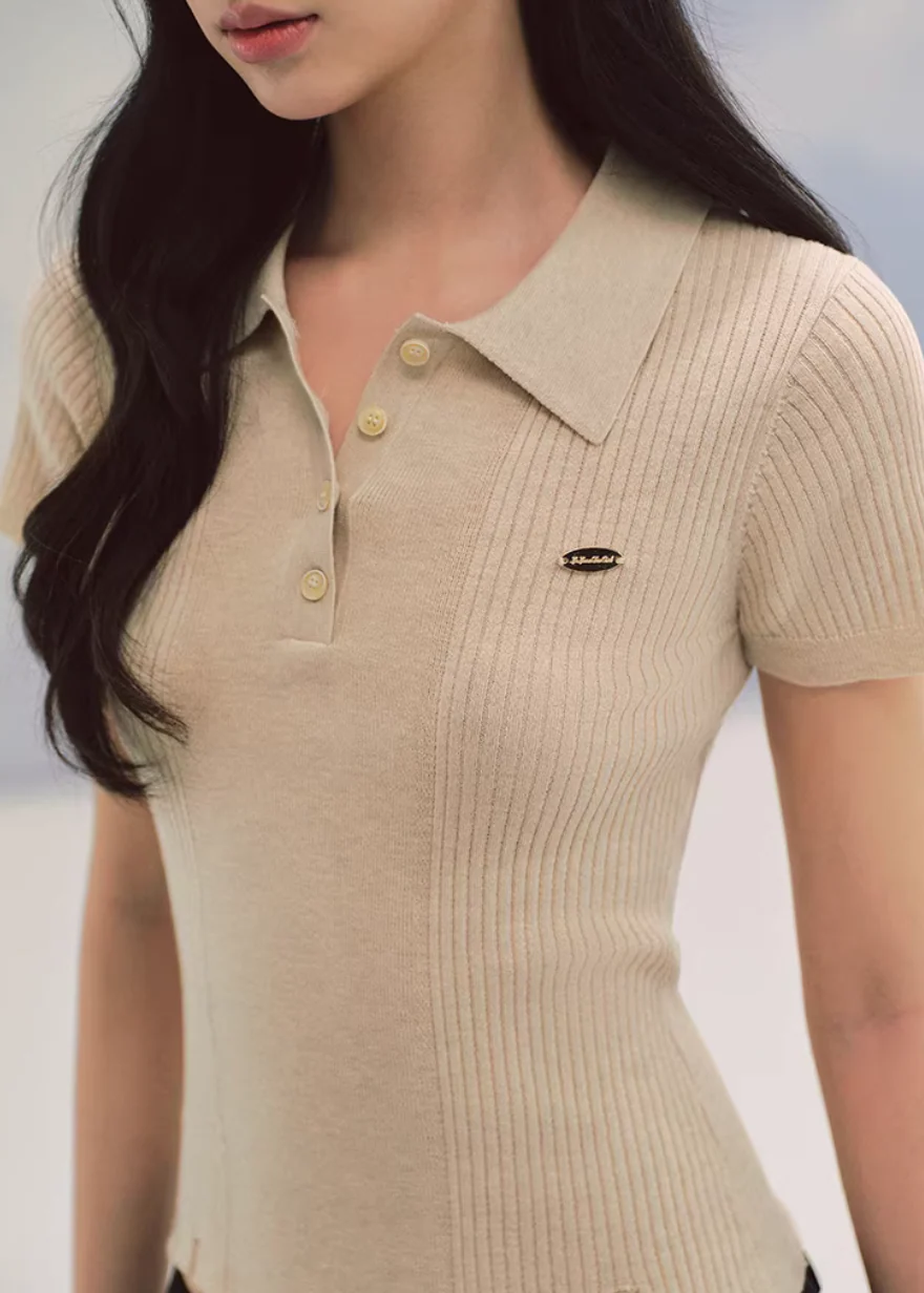 Soft Ivory Polo Knit - Image 11