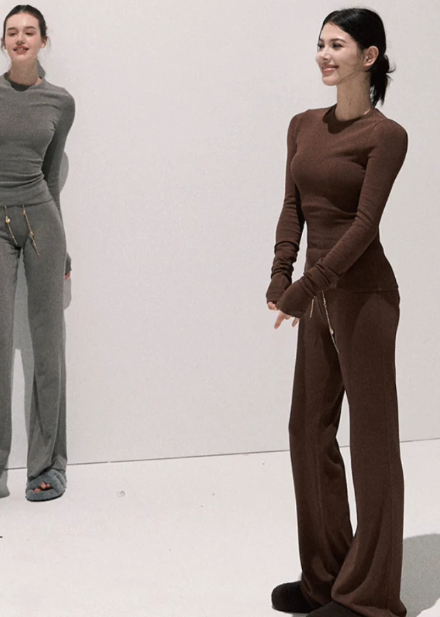 Soft Knit Pullover & Bootcut Pants Set Casual Lounge Edit - Image 13
