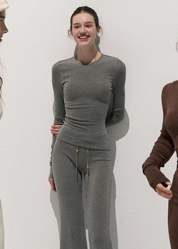 Soft Knit Pullover & Bootcut Pants Set Casual Lounge Edit - Image 3