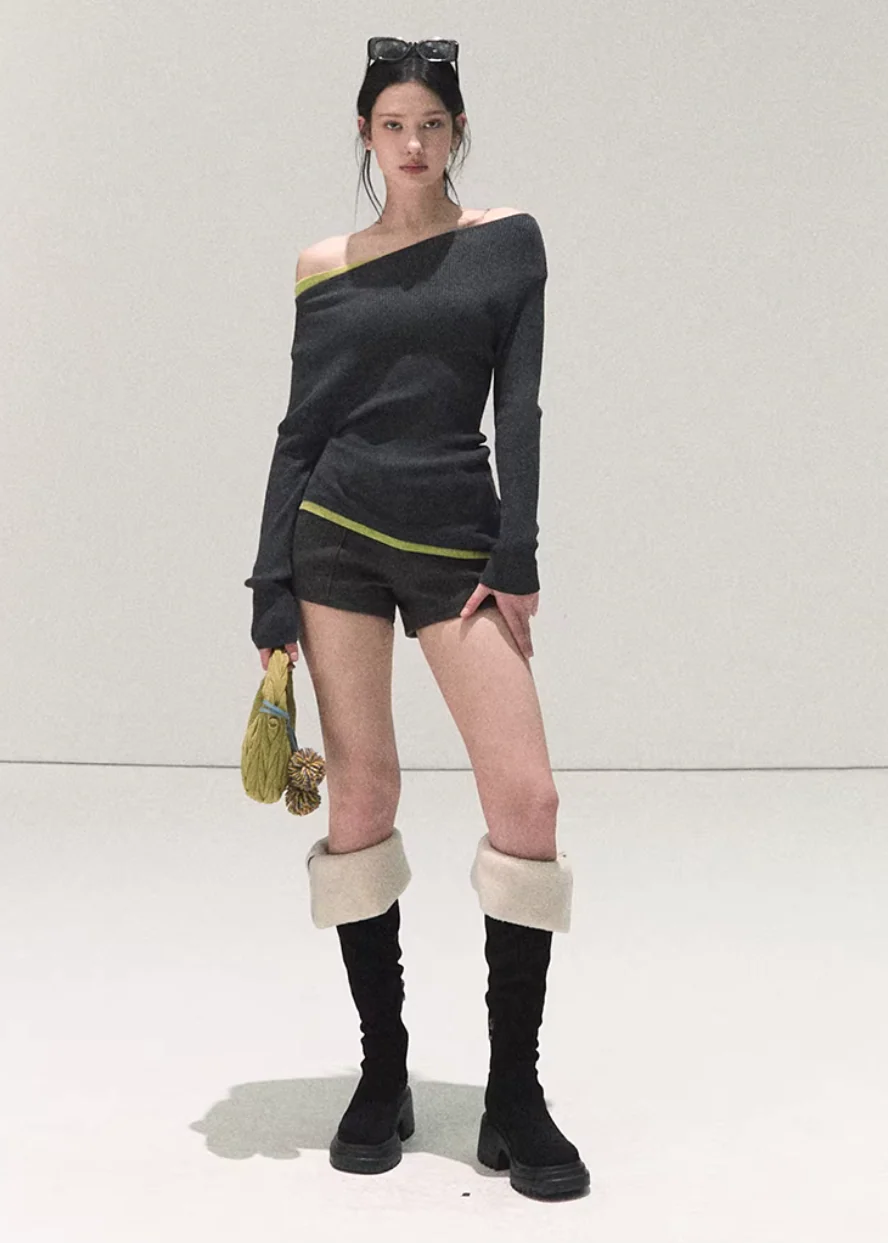 Soft Line Asymmetric Knit Top - Image 16