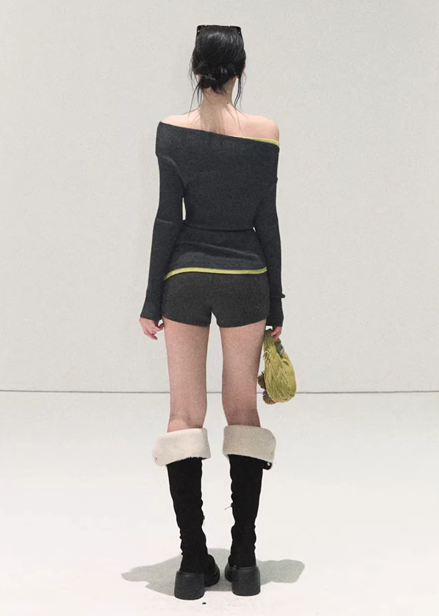 Soft Line Asymmetric Knit Top - Image 17