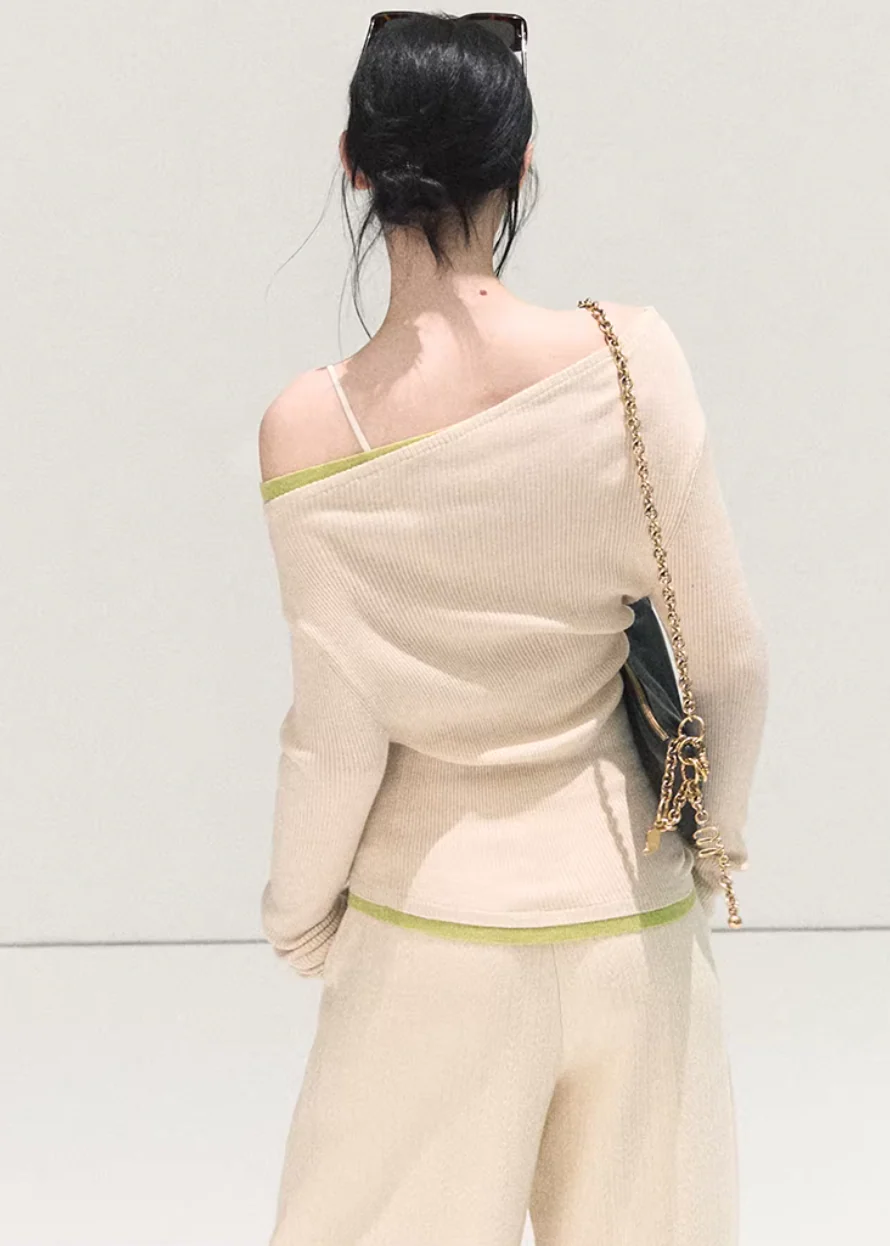 Soft Line Asymmetric Knit Top - Image 6