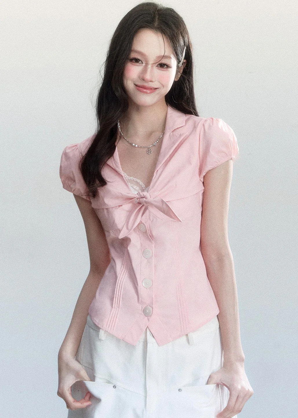Soft Ribbon Lace Blouse - Image 4