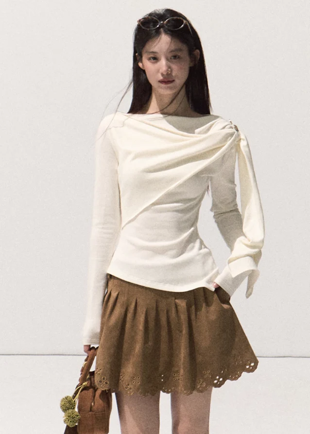 Soft Sculpture Draped Slim Knit - Image 2