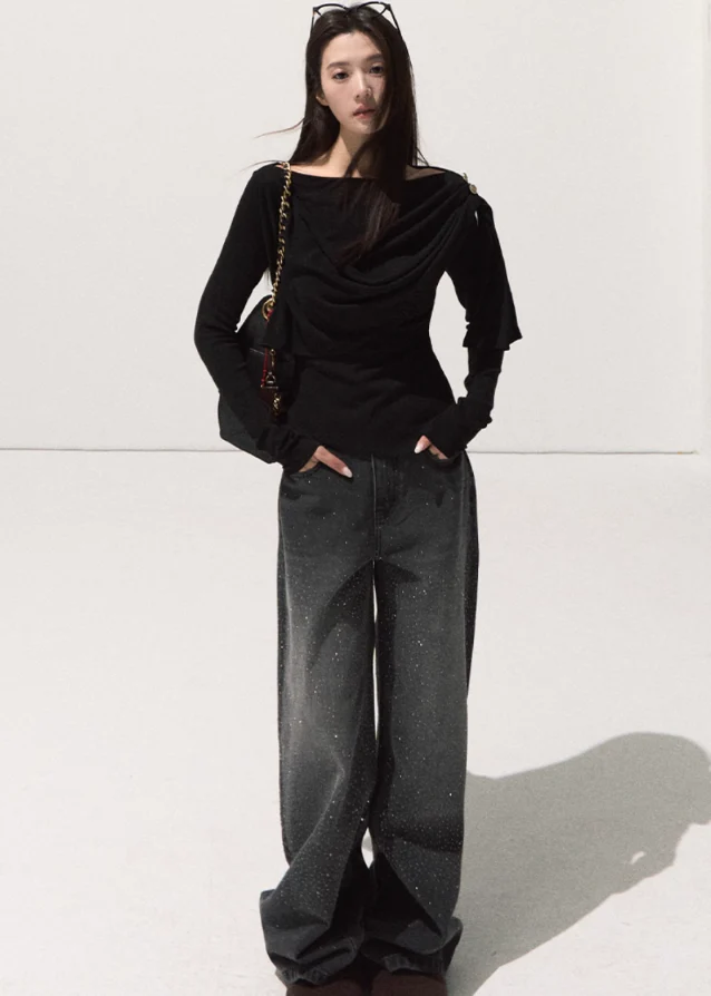Soft Sculpture Draped Slim Knit - Image 4