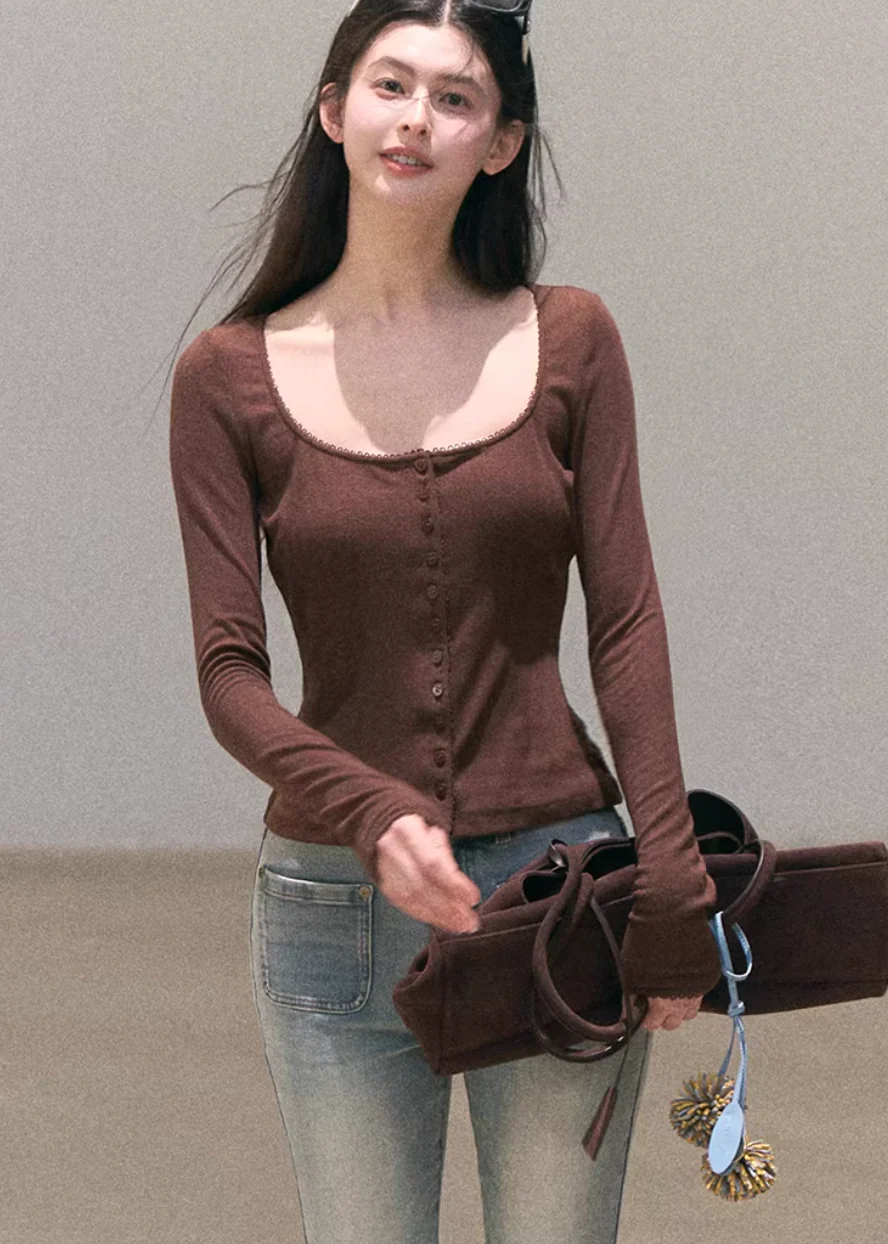 Soft U-Line Knit Cardigan - Image 2