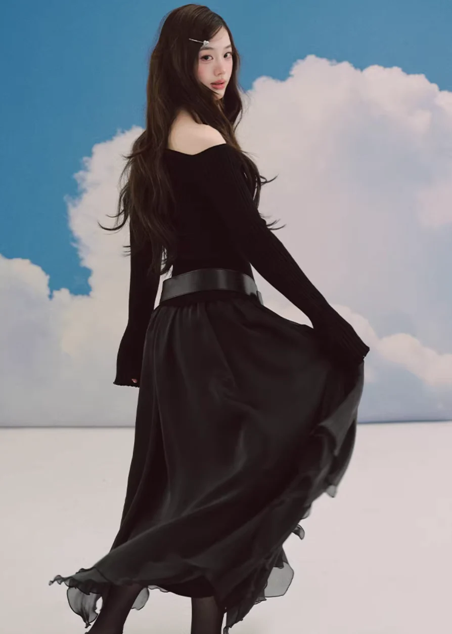 Soft Veil Flow Maxi Skirt - Image 10