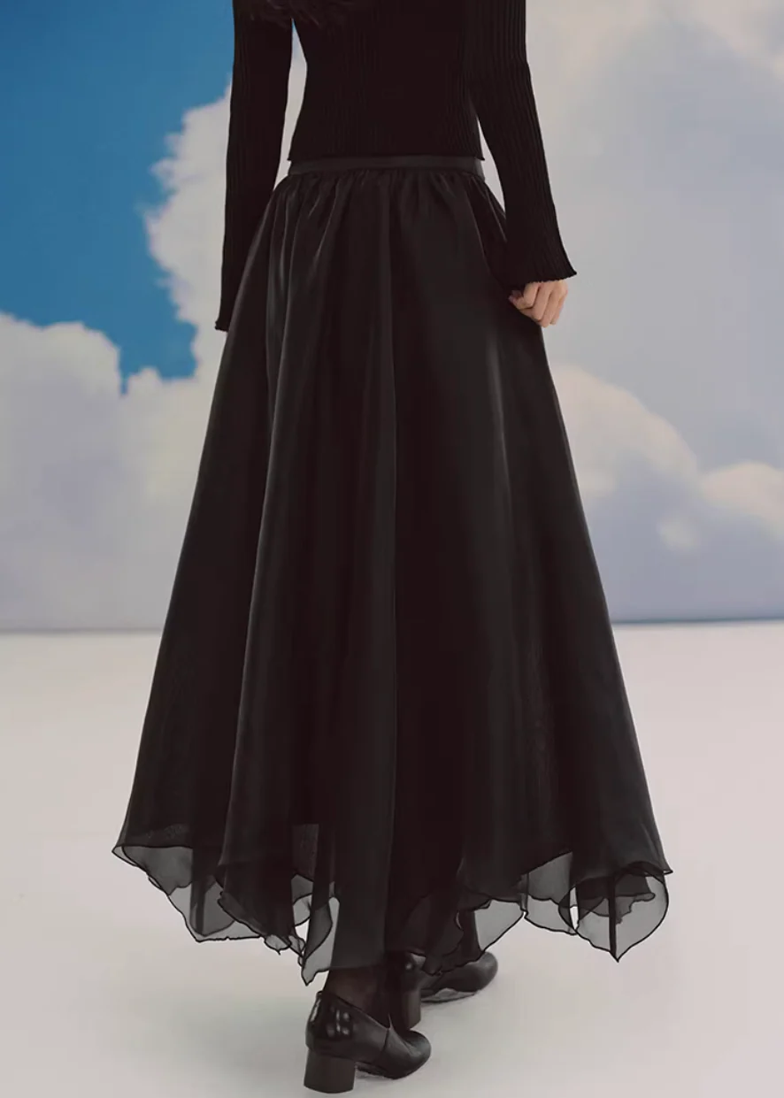 Soft Veil Flow Maxi Skirt - Image 13