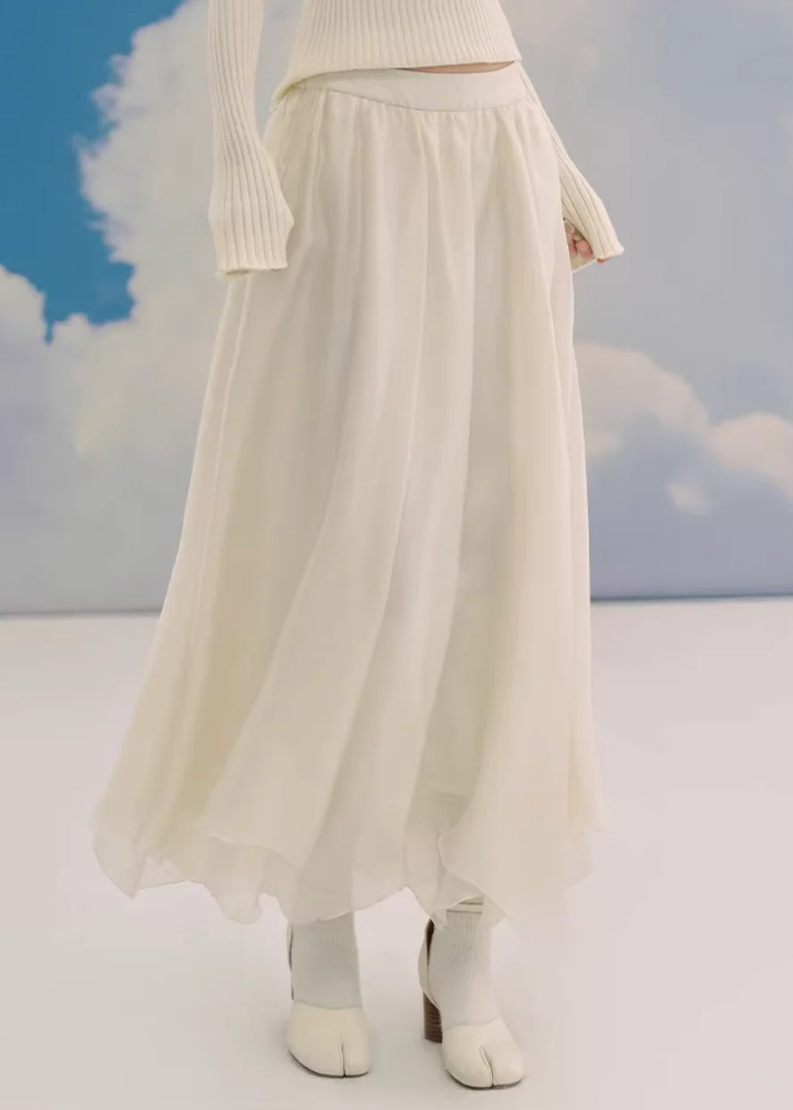 Soft Veil Flow Maxi Skirt - Image 6