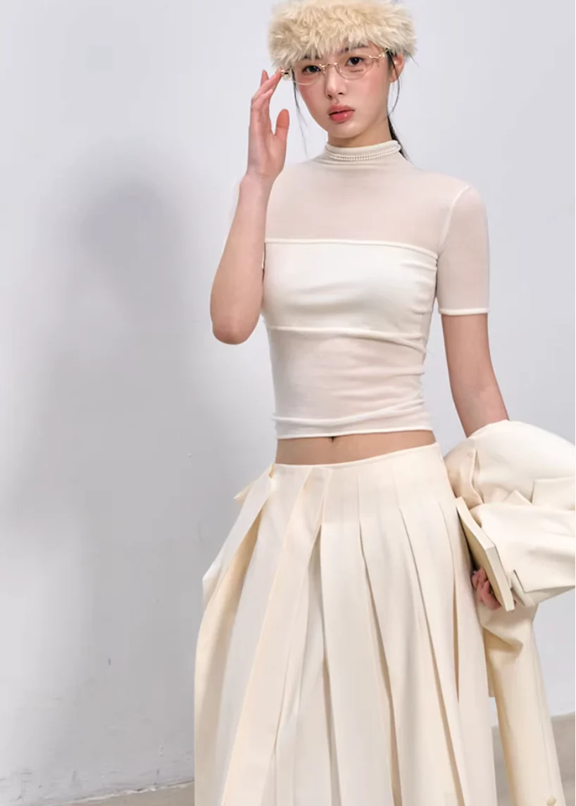 Soft Veil High-Neck Tee - Image 2