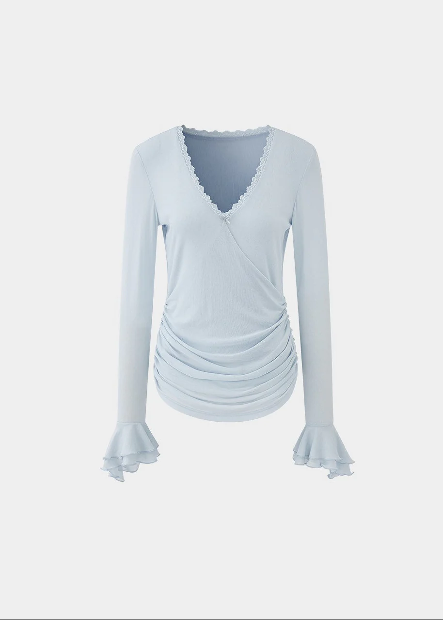 Soft Veil V-Neck Top - Image 15