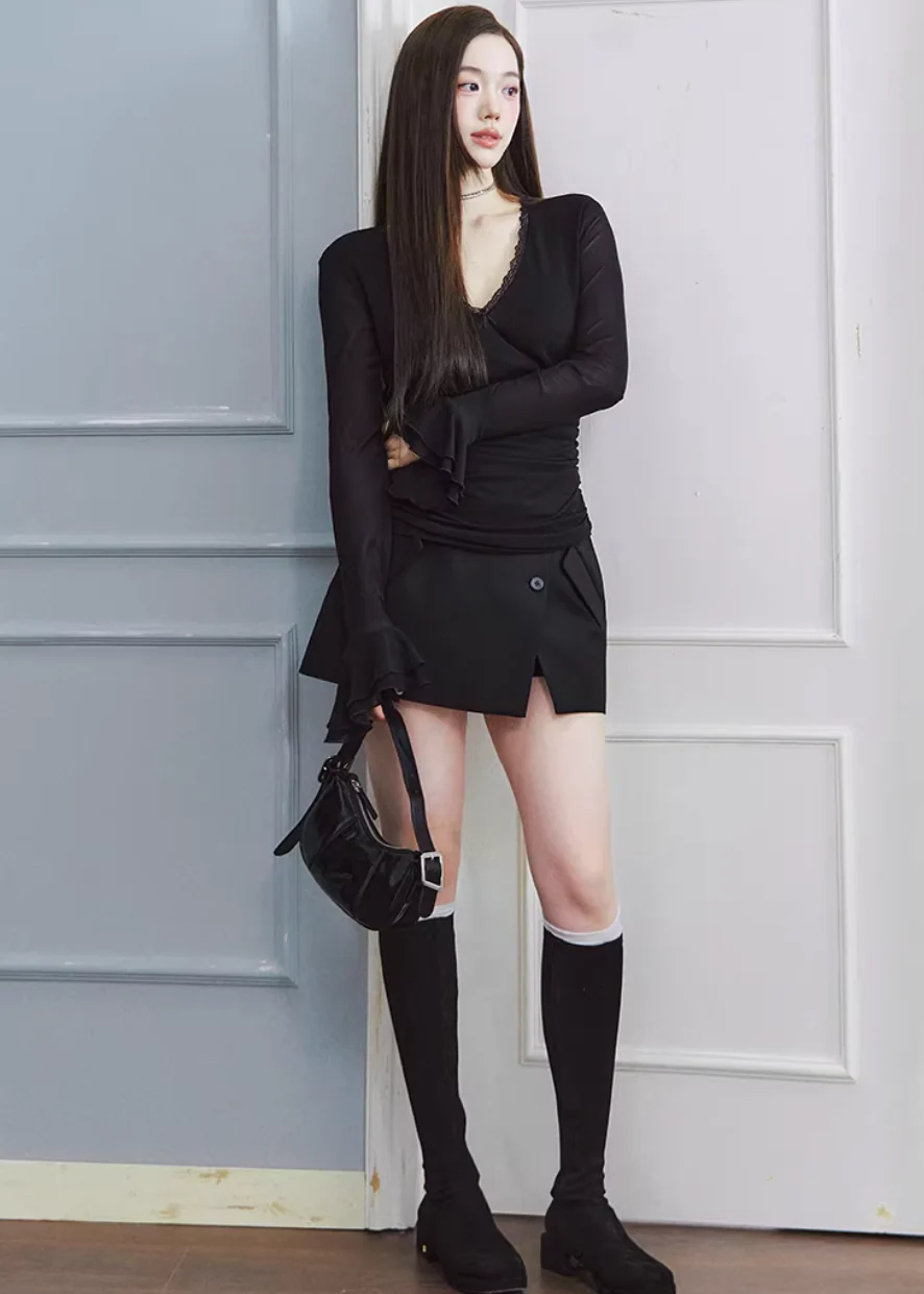 Soft Veil V-Neck Top - Image 5