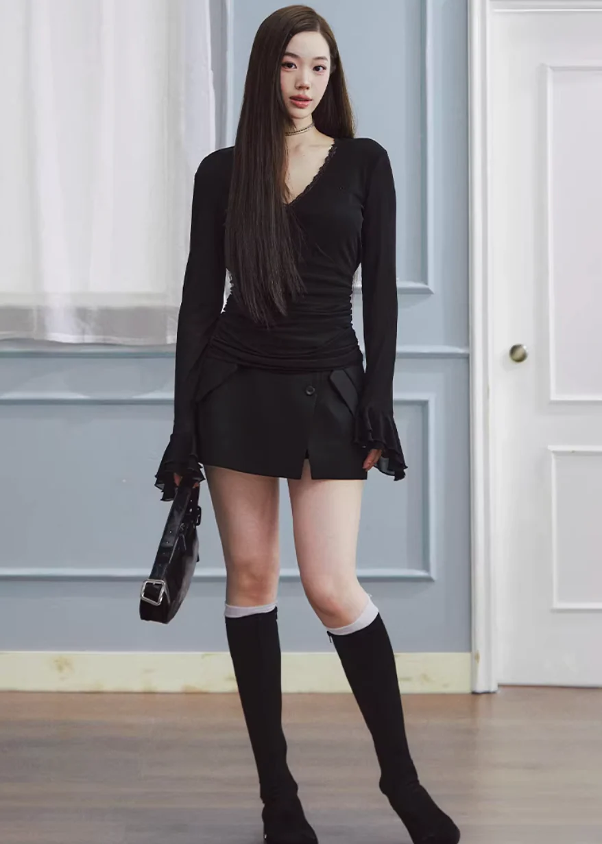 Soft Veil V-Neck Top - Image 6
