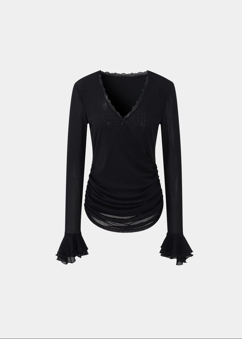 Soft Veil V-Neck Top - Image 7