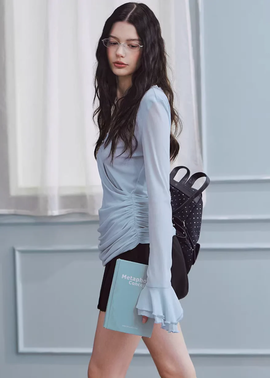 Soft Veil V-Neck Top - Image 9