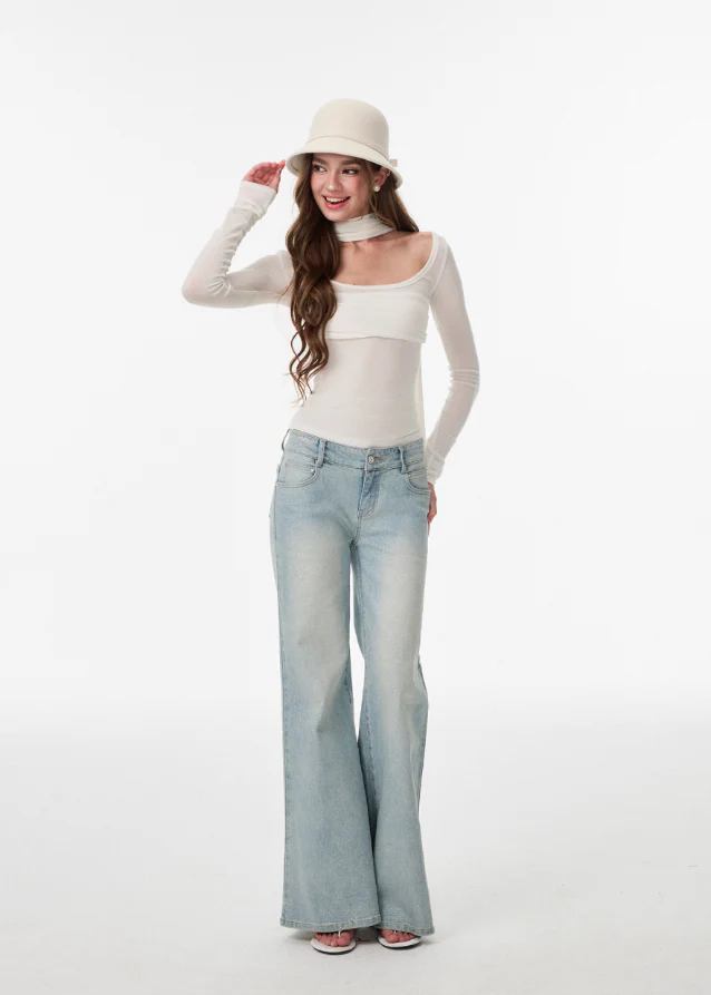 Softline Halo Neck Long Sleeve Top - Image 5