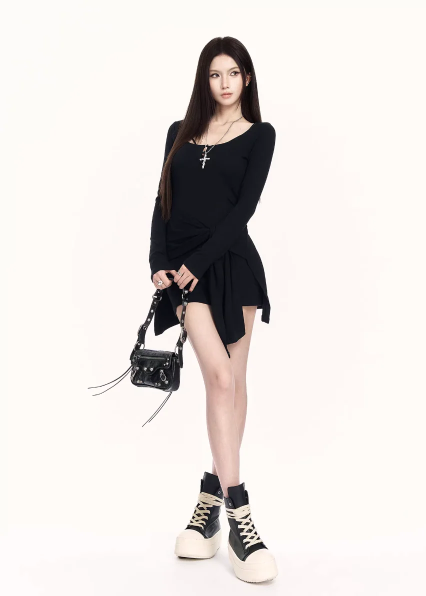 Split Control Knit Dress - Image 10