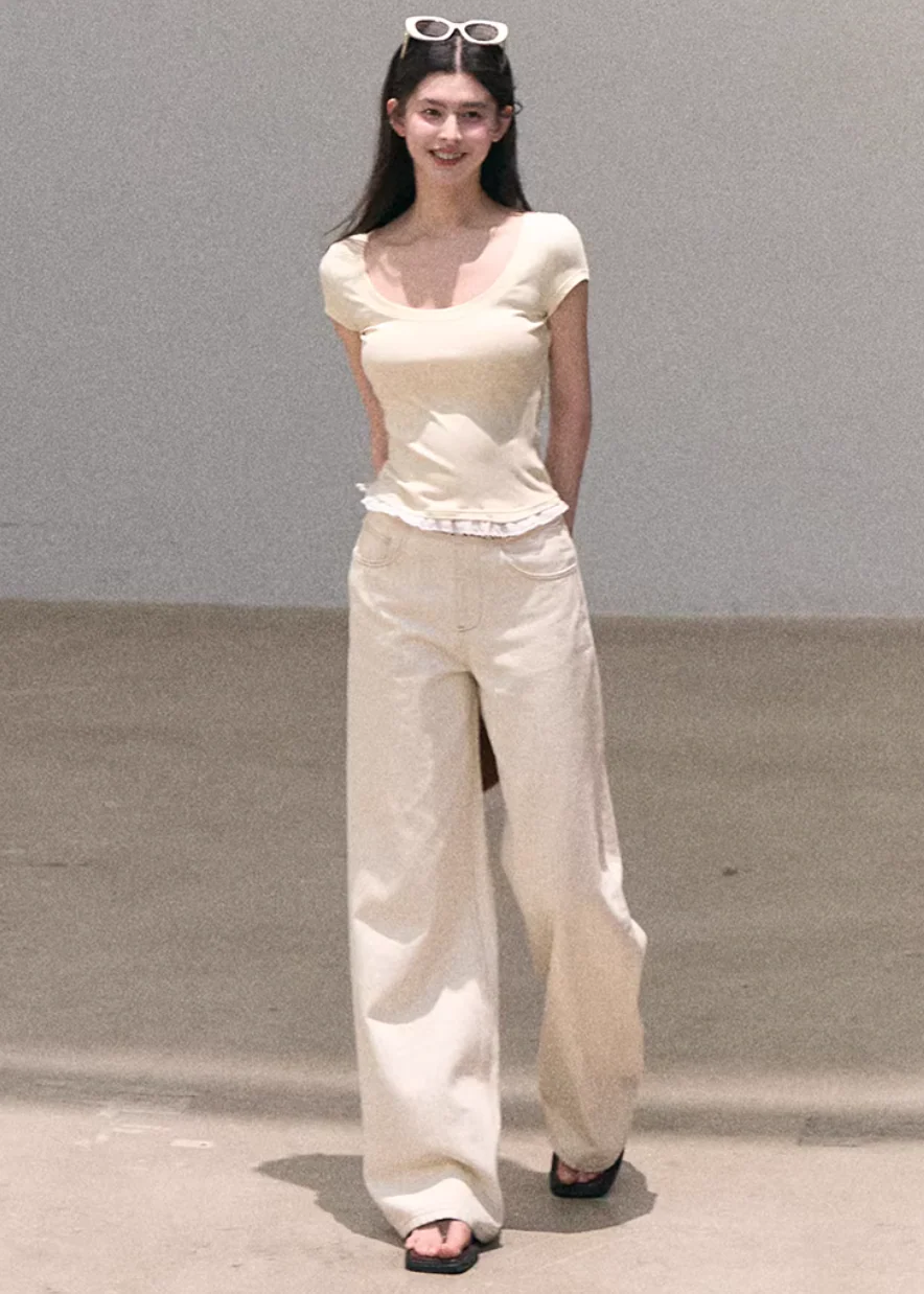 Spring Letter Lace Layer Tee - Image 8