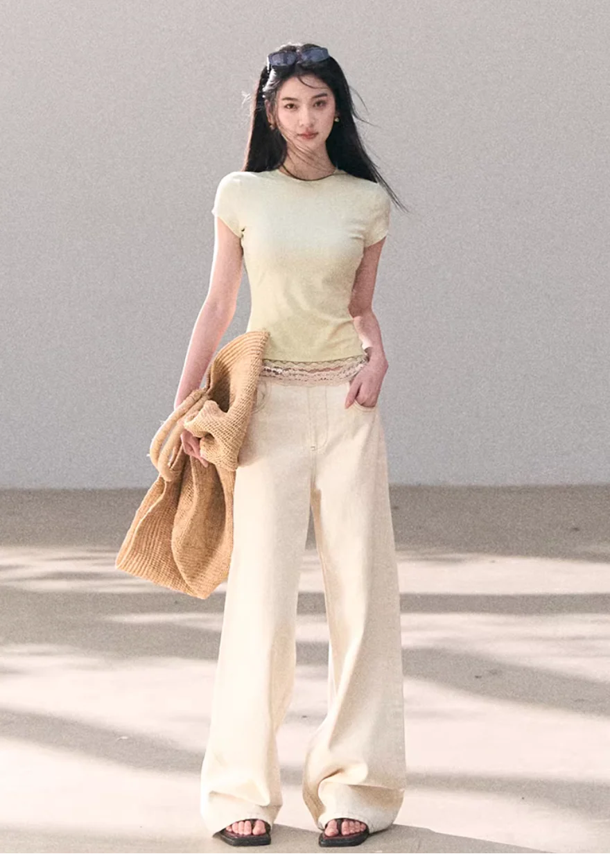 Spring Surround Wide Denim Pants - Image 11