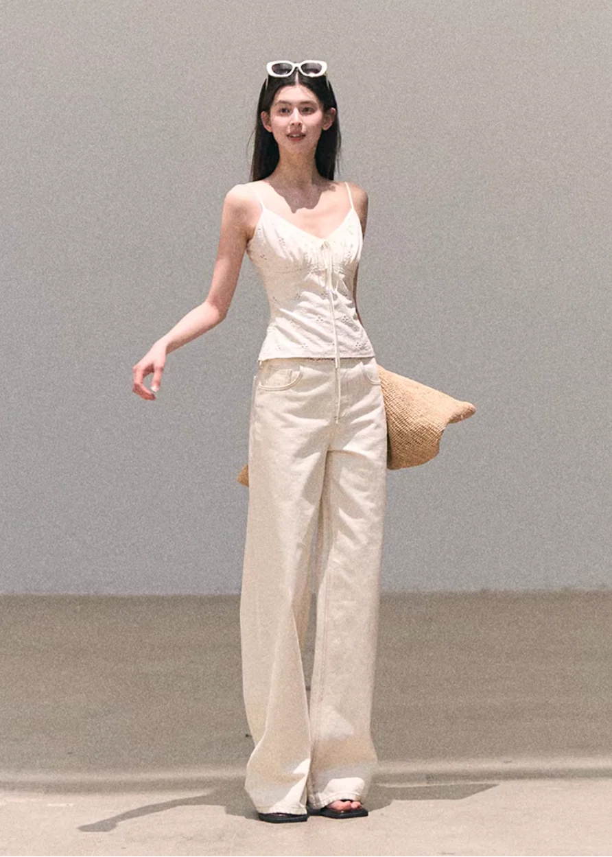 Spring Surround Wide Denim Pants - Image 13