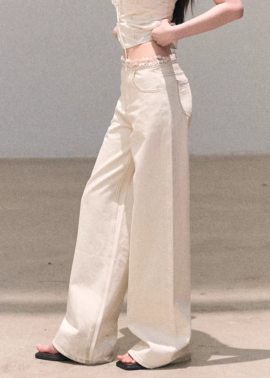 Spring Surround Wide Denim Pants - Image 7