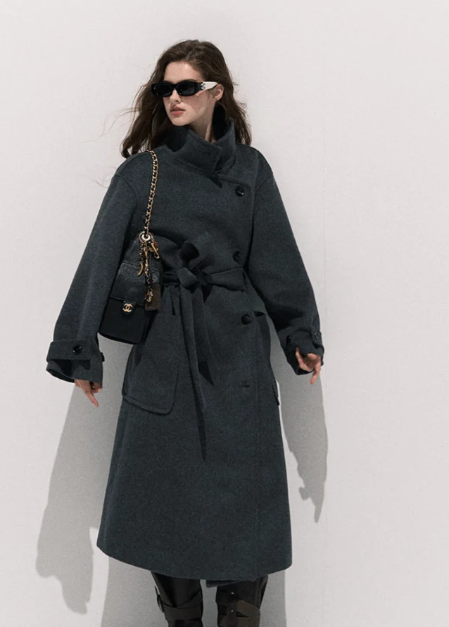 Stand-Collar Wool Coat - Image 6