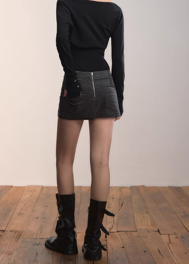 Straight Mode Retro Skirt - Image 4