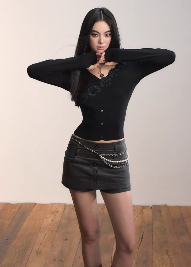 Straight Mode Retro Skirt - Image 7