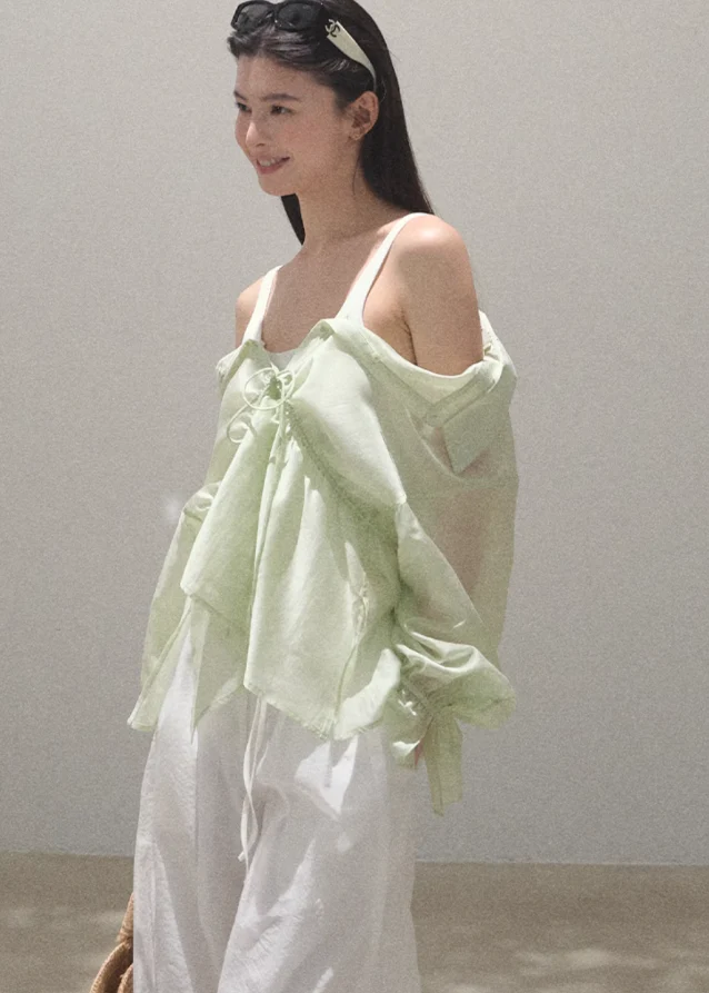 Tencel Two-Way Cami Shirt Set - Image 6