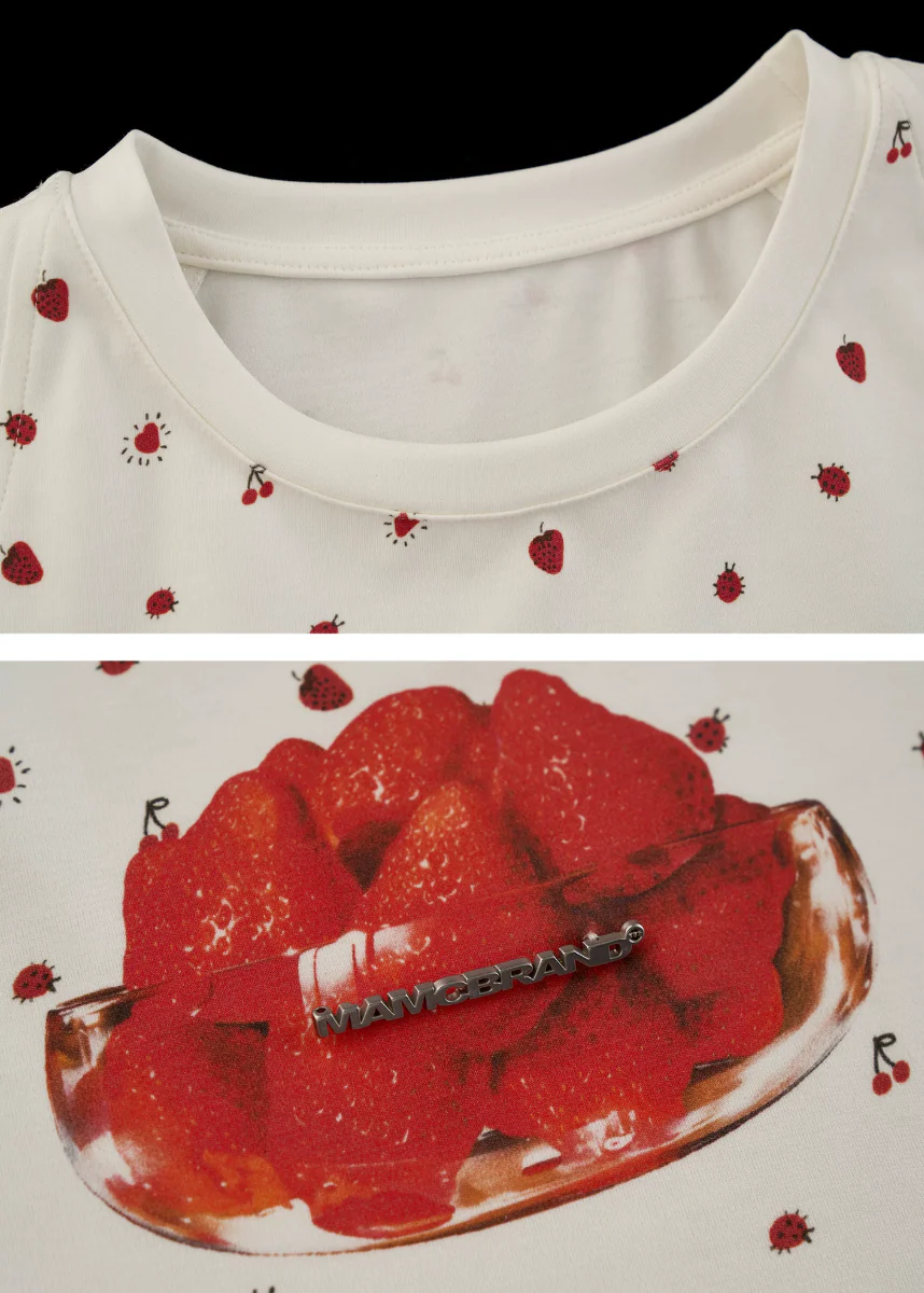 Strawberry Pop Crop Tee - Image 9