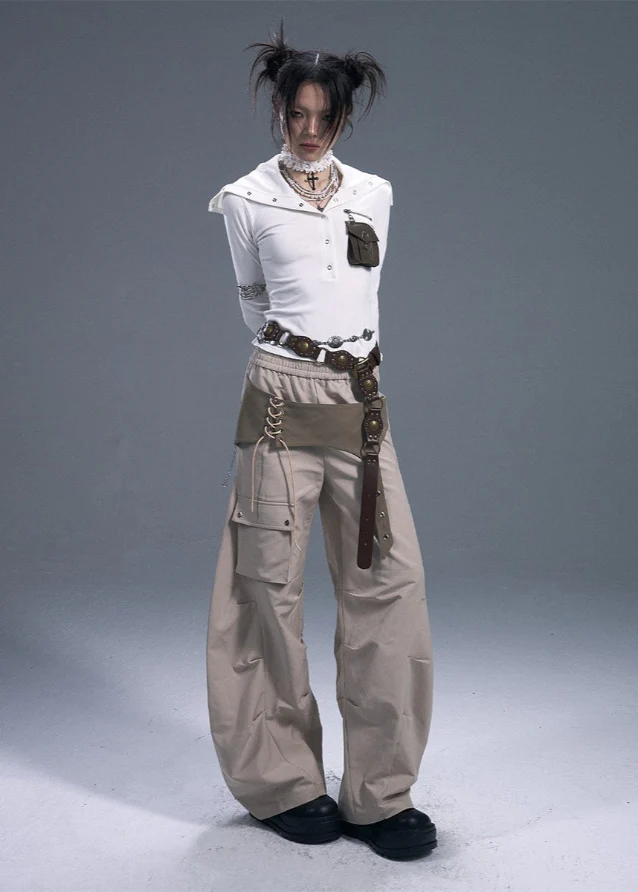Street Strap Wide-Leg Pants - Image 2
