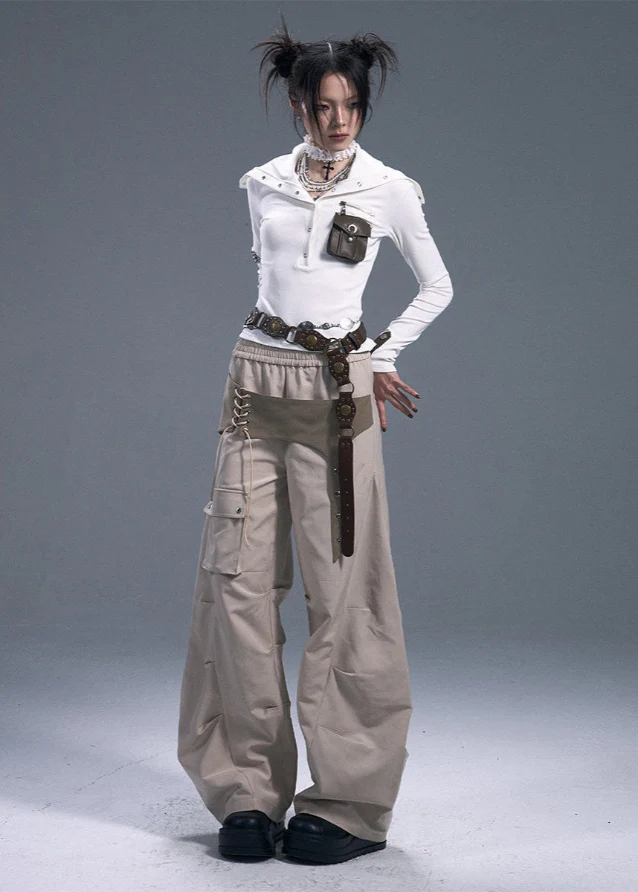 Street Strap Wide-Leg Pants - Image 3