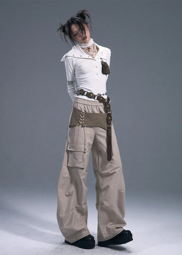Street Strap Wide-Leg Pants - Image 4