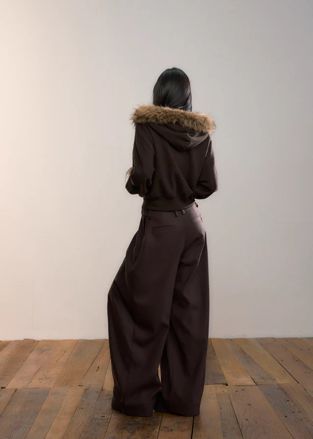 Street Winter Fur-Trim Fleece Hoodie - Image 10