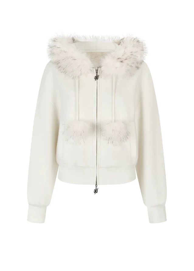 Street Winter Fur-Trim Fleece Hoodie - Image 6
