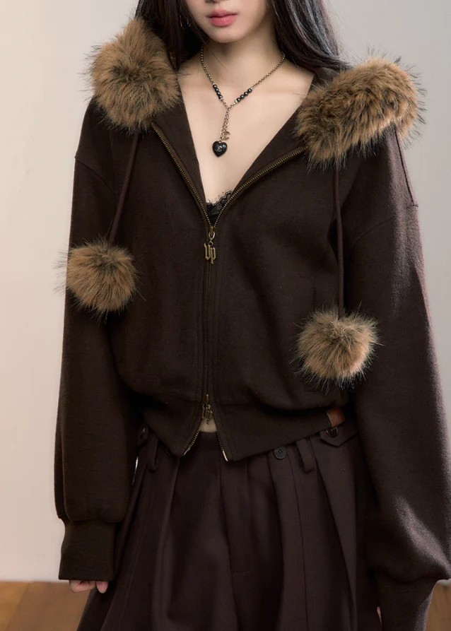 Street Winter Fur-Trim Fleece Hoodie - Image 8