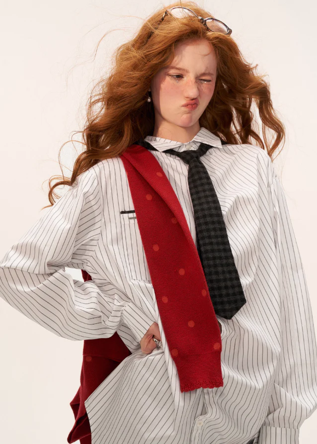 Stripe Bow Shirt - Image 11
