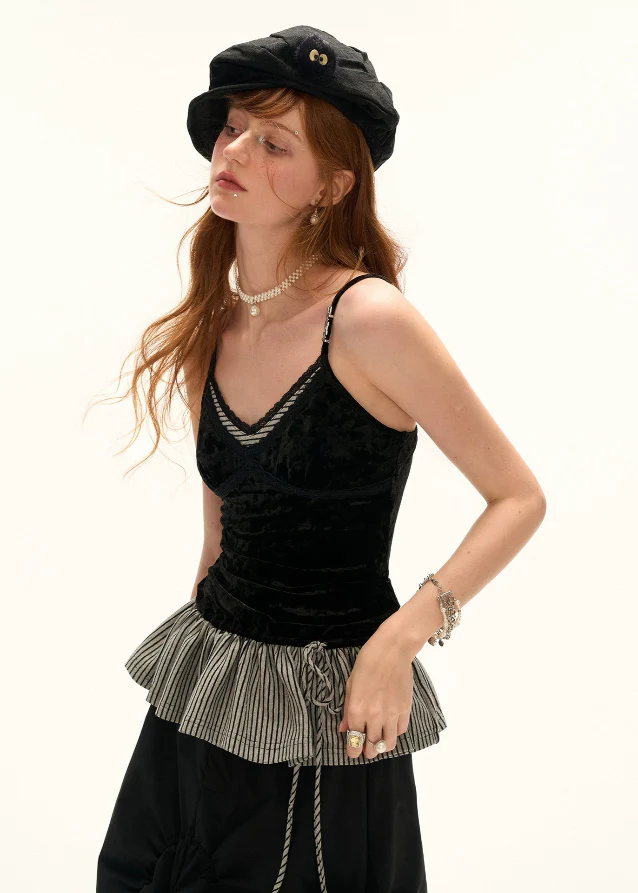 Striped Lace Camisole - Image 2
