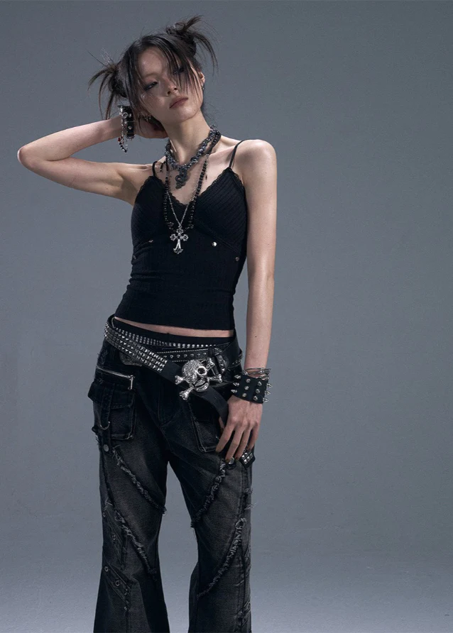 Studded Slim Knit Camisole - Image 3