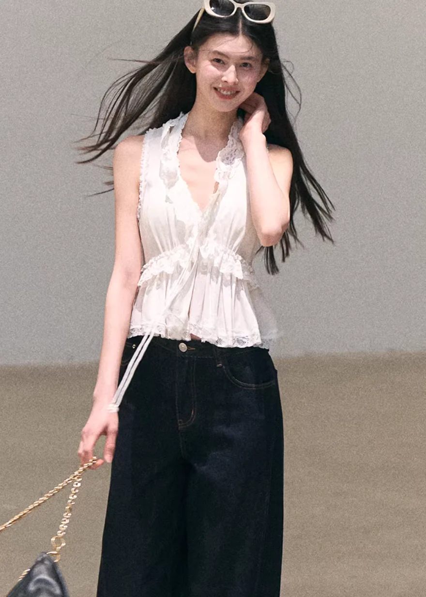 Sun-Kissed Lace Denim Set - Image 10