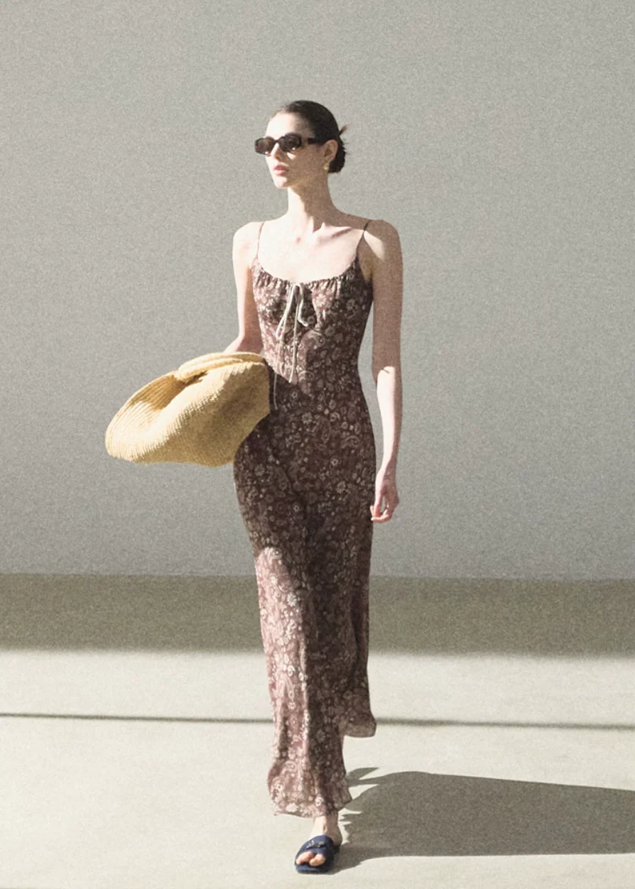 Sun Veil Floral Camisole Dress - Image 12