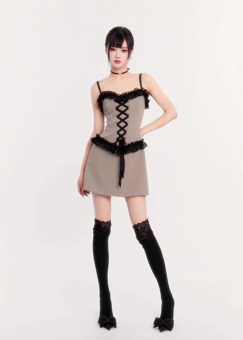 Sunset Cut Lace Blazer Set - Image 3