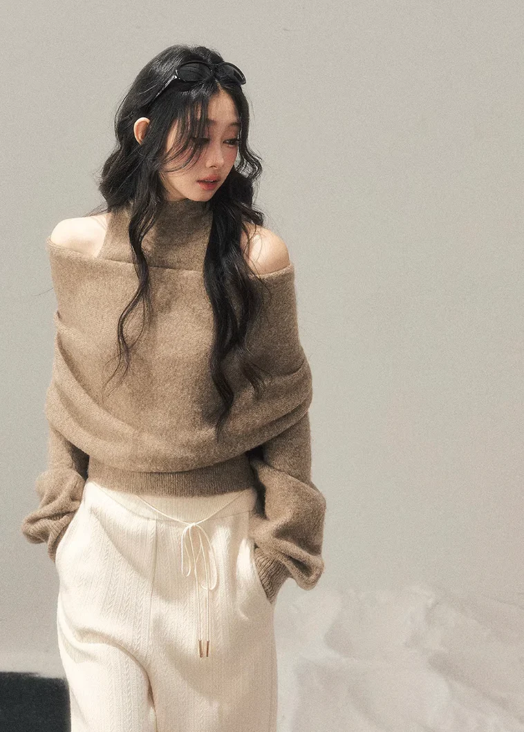 Sunset Echo Off-Shoulder Knit - Image 2