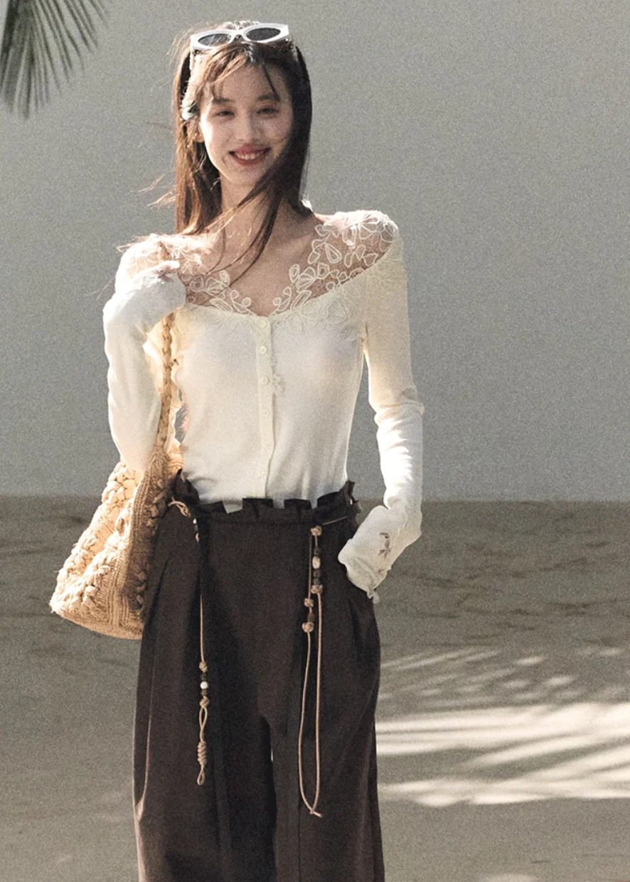 Sunset Narrative Lace Cardigan - Image 2