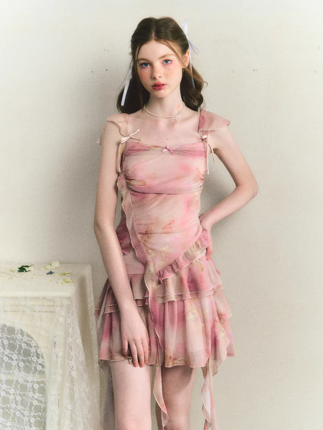 Pleated Cake Skirt Suspender Set - Image 5