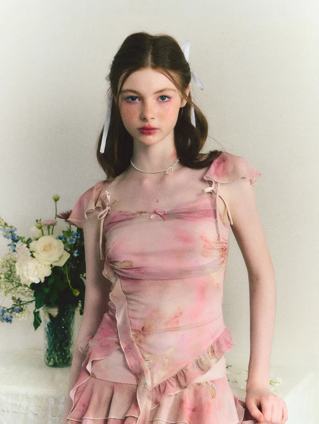 Pleated Cake Skirt Suspender Set - Image 6